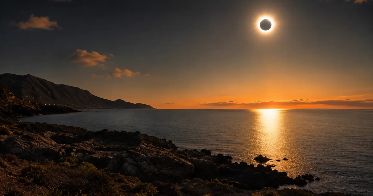 Eclipse solar total sobre el cielo de España el 12 de agosto de 2026